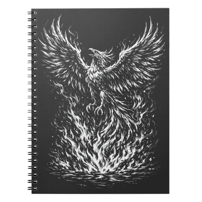 Phoenix Rising From the Flames von BurnsInHell Notizblock (Vorderseite)