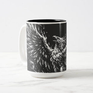 Phoenix Rising From the Flames von BurnsInHell Zweifarbige Tasse