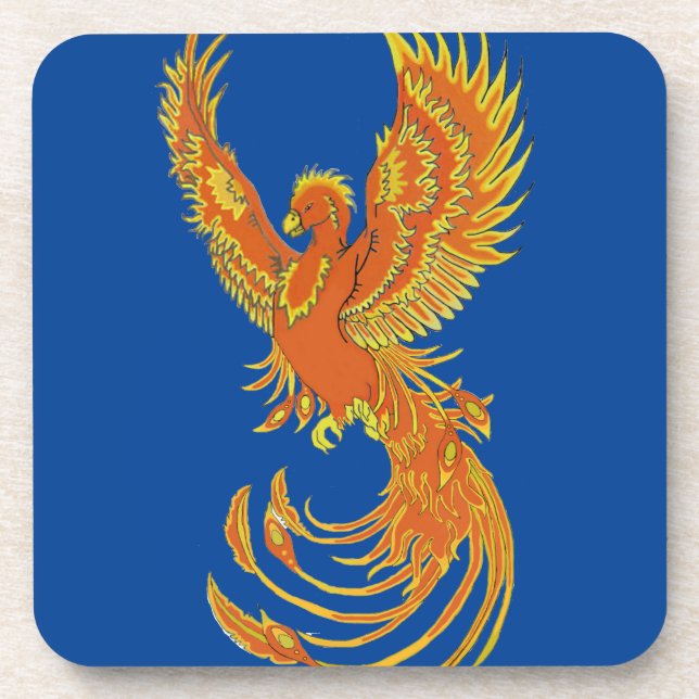 Phoenix Rising Getränkeuntersetzer (Vorderseite)