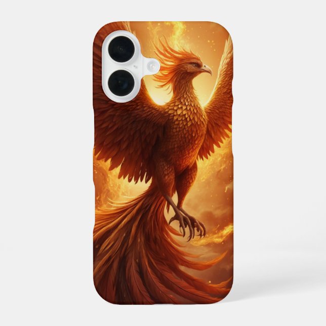 Phoenix Rising iPhone 16 Hülle (Rückseite)