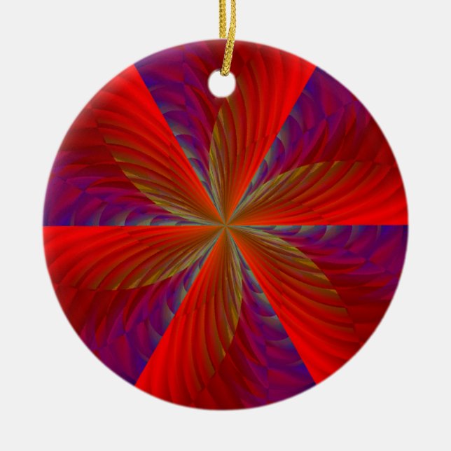 Phoenix Rising Keramik Ornament (Vorne)