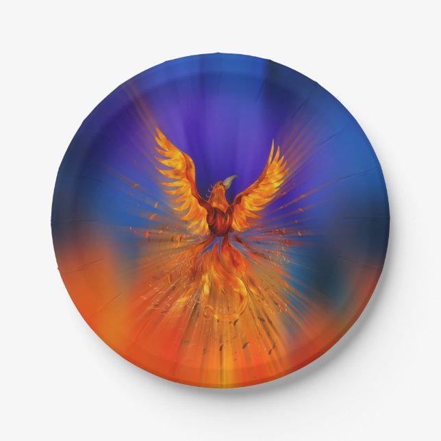 Phoenix Rising Pappteller (Vorderseite)