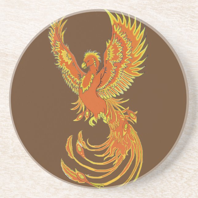 Phoenix Rising Sandstone Untersetzer (Vorne)