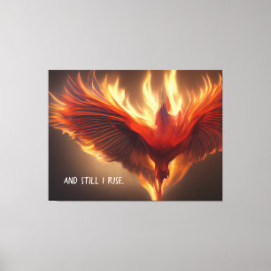 Phoenix Rising Unterstützung Inspirierende Stärke Leinwanddruck