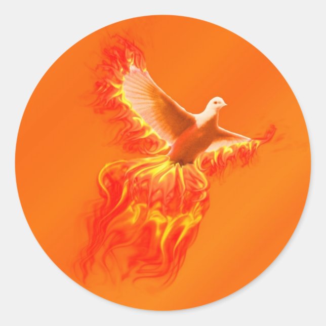 Phoenix Runder Aufkleber (Vorderseite)