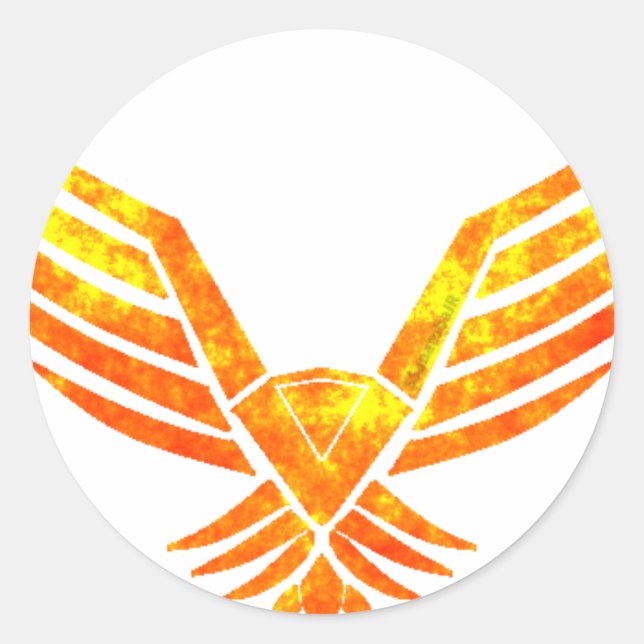 Phoenix Runder Aufkleber (Vorderseite)