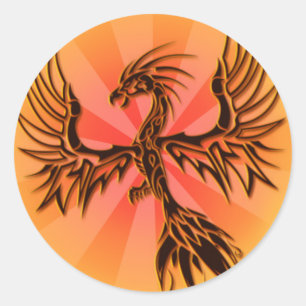 Phoenix Runder Aufkleber