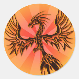 Phoenix Runder Aufkleber