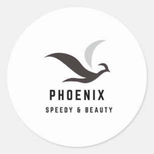 PHOENIX SCHWARZ-WEISSE GESCHWINDIGKEIT SCHÖNHEIT S RUNDER AUFKLEBER