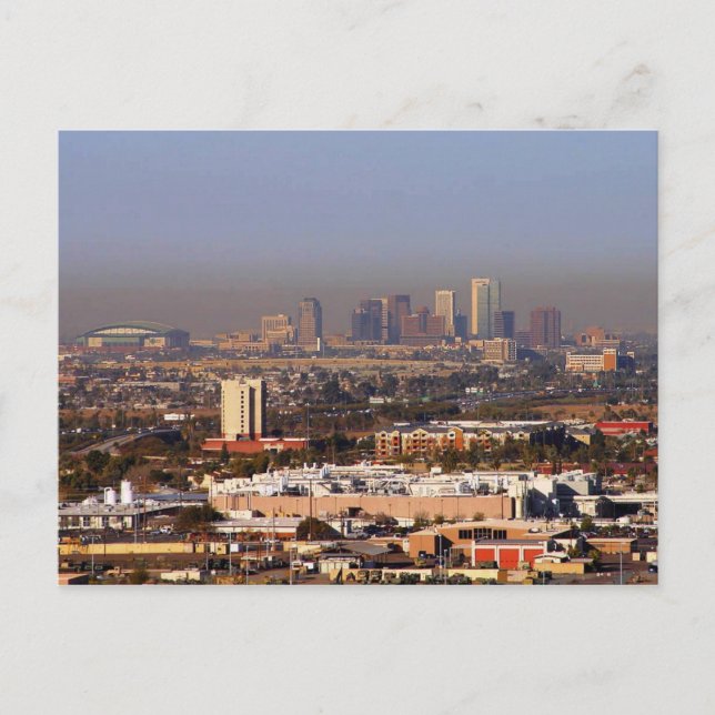 Phoenix Skyline, Arizona Postkarte (Vorderseite)