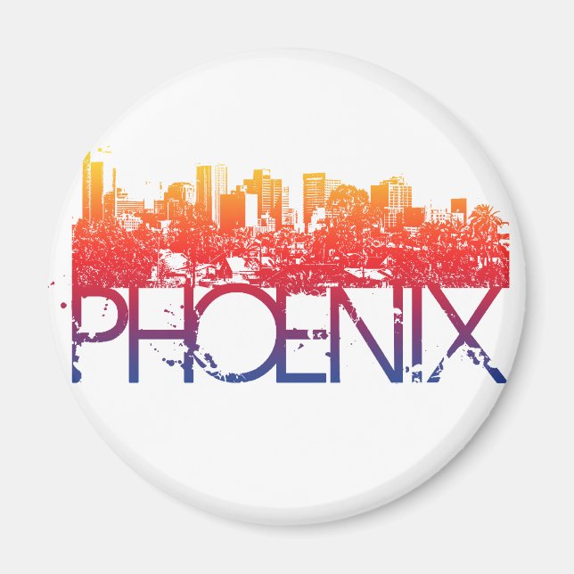 Phoenix Skyline Design Magnet (Vorne)