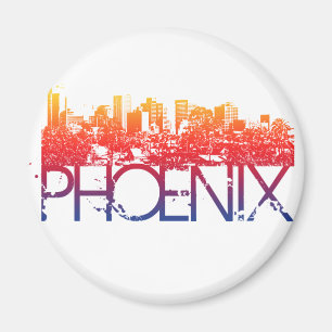 Phoenix-Skyline-Entwurf Magnet