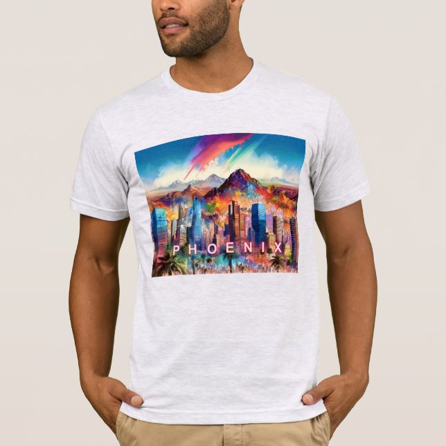 Phoenix Skyline Graffiti Art T-Shirt (Vorderseite)