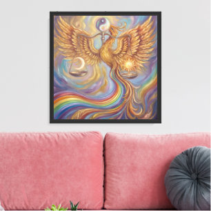 Phoenix Spiritual Toile encadrée Art mural