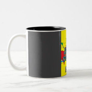 Phoenix Stadtkarte - Abstrakte Kunstdrucke Zweifarbige Tasse