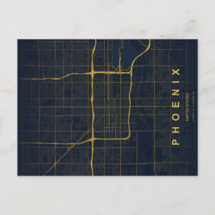 Phoenix Stadtplan Minimale Postkarte