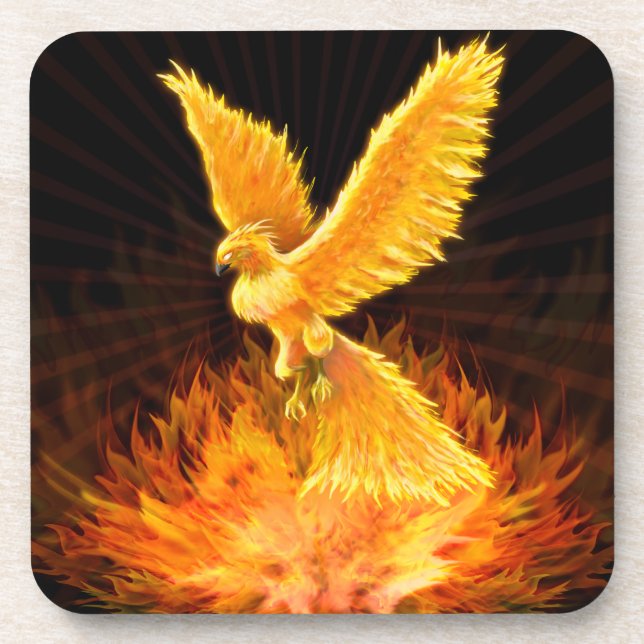 Phoenix-Steigen Untersetzer (Vorderseite)