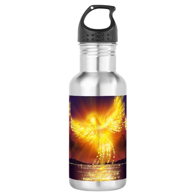 Phoenix steigt über Wasser Edelstahlflasche (Vorderseite)