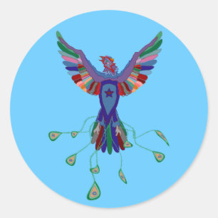 Phoenix-Stern-Aufkleber Runder Aufkleber