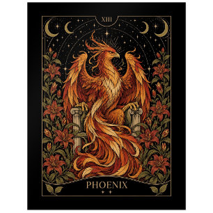 Phoenix, Sternenlicht-Tarot-Kunst Postkarte