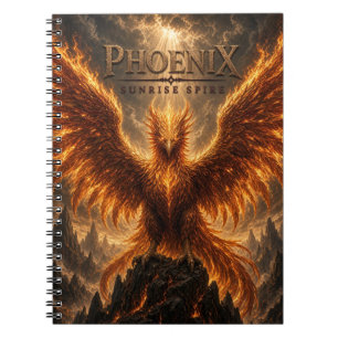 Phoenix Sunrise Spire Dark Cinema Notizblock