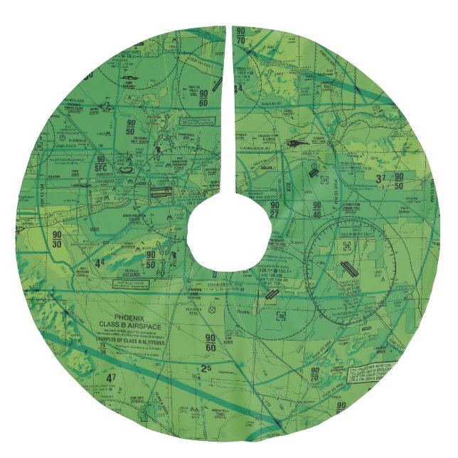 Phoenix TAC Chart Polyester Weihnachtsbaumdecke (Vorderseite)