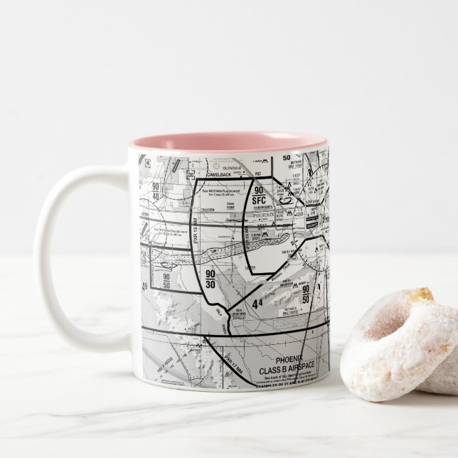 Phoenix TAC Chart Zweifarbige Tasse (Mit Donut)