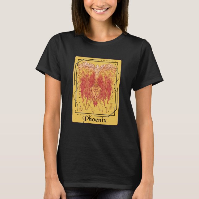 Phoenix Tarot Card Firebird Fantasy Rising from As T-Shirt (Vorderseite)