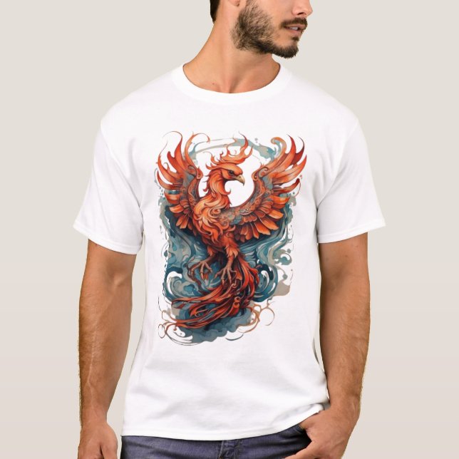 Phoenix Tattoo-Inspiriert T - Shirt-Design T-Shirt (Vorderseite)