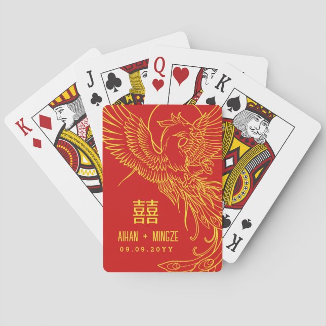Phoenix Themed | Doppeltes Glück Spielkarten (Rückseite)
