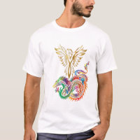 Phoenix und das Dragon Oriental Ying Yang Design