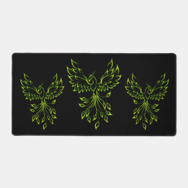Phoenix vert se lève sur le noir (Recto)
