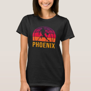 Phoenix Vintag Basketball Retro Sunset B-Ball Pla T-Shirt
