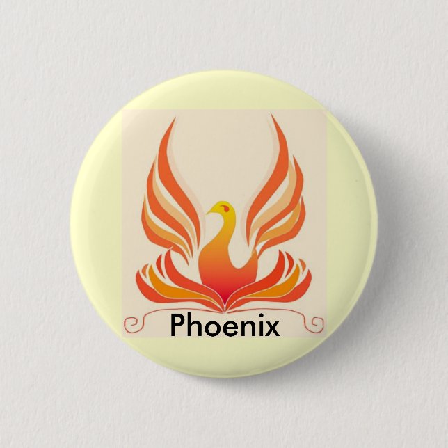Phoenix-Vogel Button (Vorderseite)