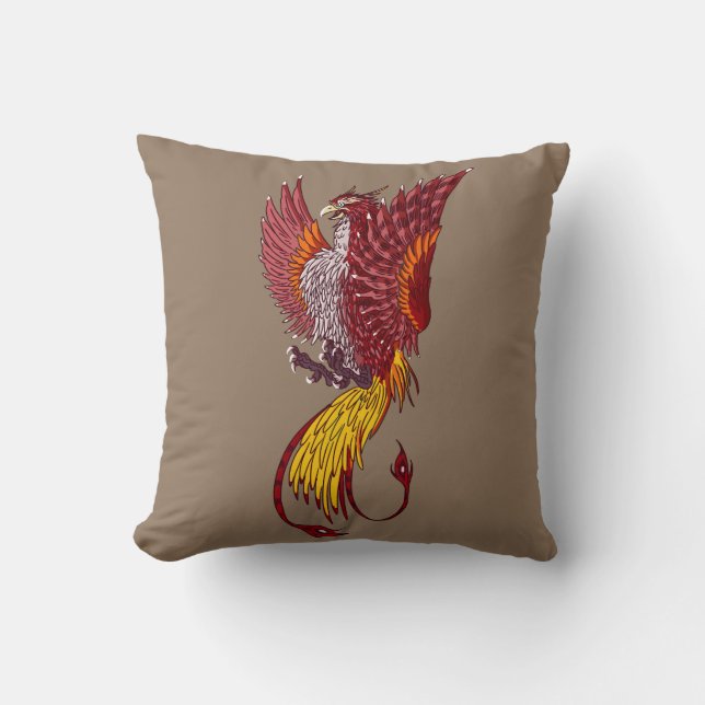 Phoenix-Vogel-Kunst-Wurfs-Kissen Kissen (Vorderseite)