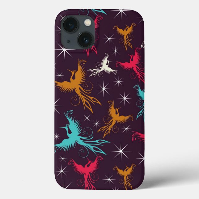 Phoenix-Vogel-Zahl Muster Case-Mate iPhone Hülle (Rückseite)