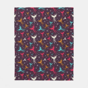 Phoenix-Vogel-Zahl Muster Fleecedecke
