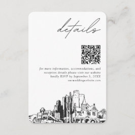 Phoenix Wedding Modern Details QR Code Begleitkarte
