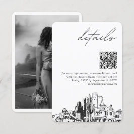 Phoenix Wedding Modern Details QR Code Begleitkarte