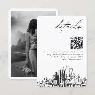 Phoenix Wedding Modern Details QR Code Begleitkarte