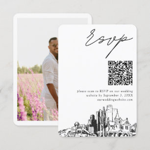 Phoenix Wedding Modern UAWG QR Code Begleitkarte