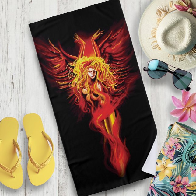 Phoenix Woman Strandtuch (Von Creator hochgeladen)
