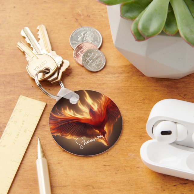Phoenix Zunehmender Name Inspirierend Schlüsselanh Schlüsselanhänger (Schreibtisch)