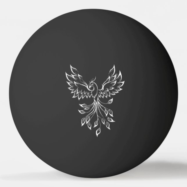 Phoenixanstiege auf schwarz tischtennisball (Vorderseite)