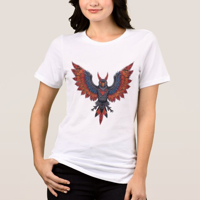 Phoenixuhvogel Tri-Blend Shirt (Vorderseite)