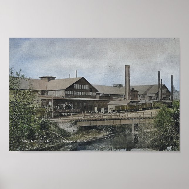 Phoenixville PA Iron Company Print Poster (Vorne)