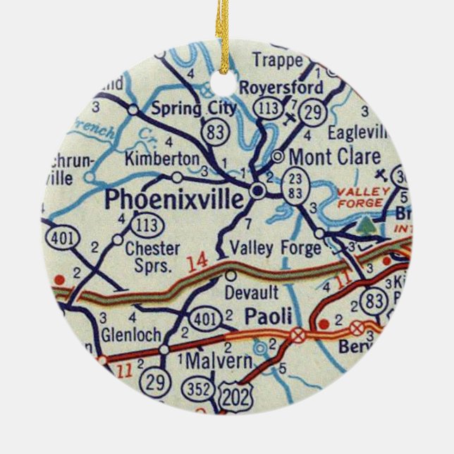 Phoenixville PA Keramik Ornament (Hinten)