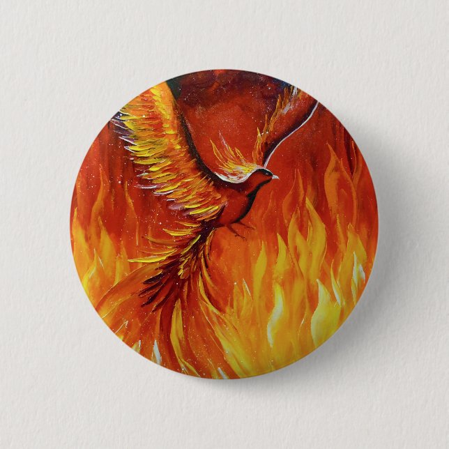 Phoenixvogel Button (Vorderseite)
