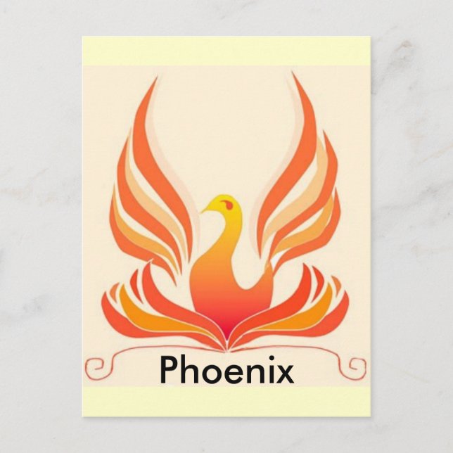 Phoenixvogel Postkarte (Vorderseite)