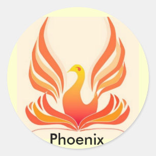 Phoenixvogel Runder Aufkleber